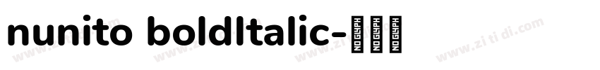 nunito boldItalic字体转换